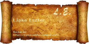 Lipka Eszter névjegykártya